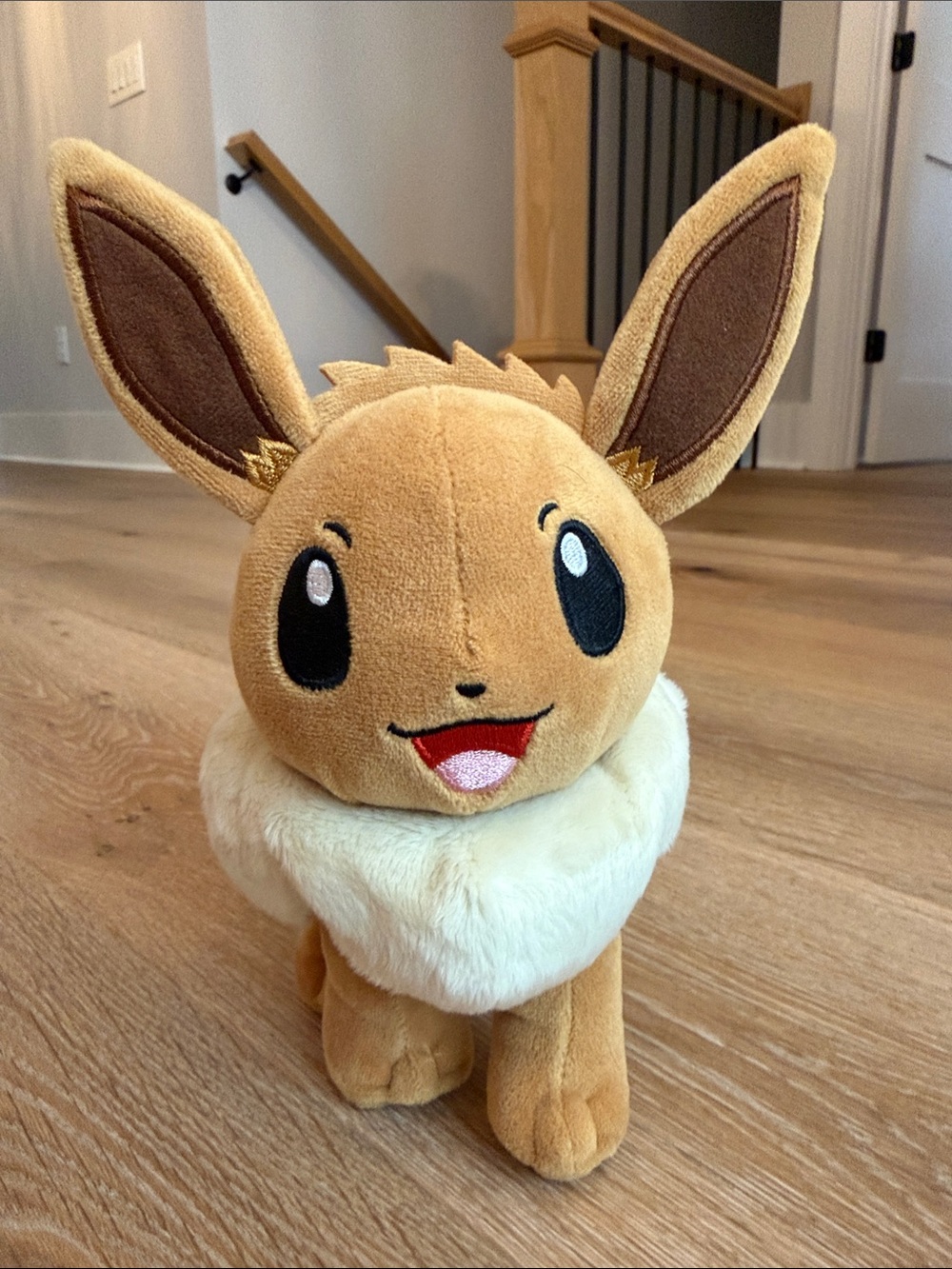 Eevee Plush Toy - Pokémon Light Brown with Cream Collar